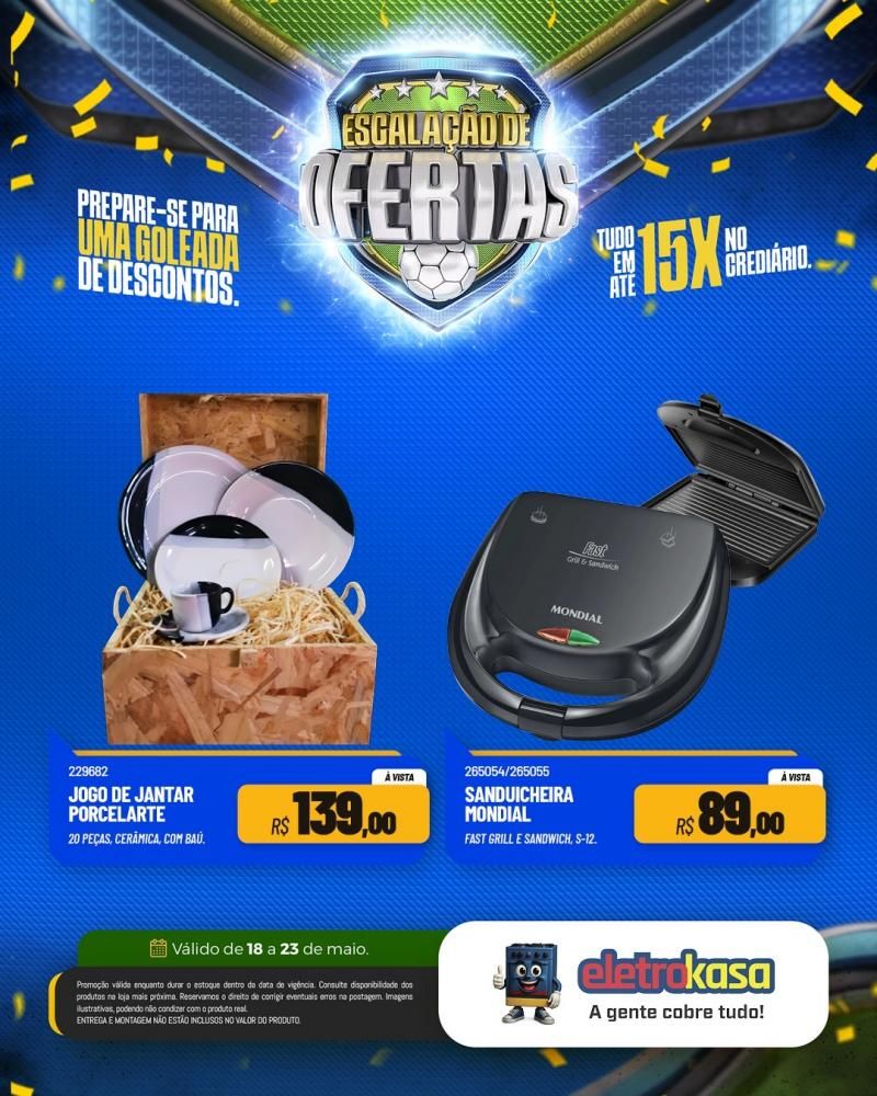 Prepare-se para uma verdadeira goleada de descontos nas lojas eletroKasa, em Rolim de Moura Prepare-se para uma verdadeira goleada de descontos nas lojas eletroKasa, em Rolim de Moura