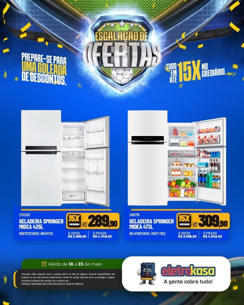 Prepare-se para uma verdadeira goleada de descontos nas lojas eletroKasa, em Rolim de Moura Prepare-se para uma verdadeira goleada de descontos nas lojas eletroKasa, em Rolim de Moura
