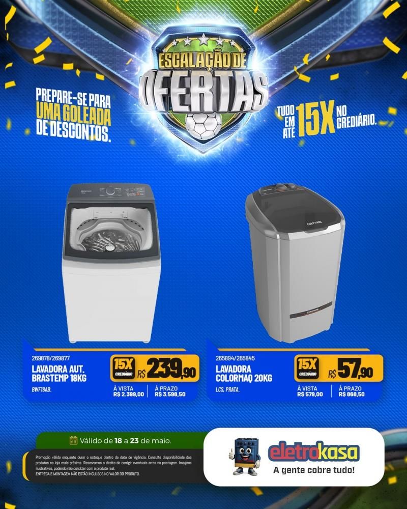 Prepare-se para uma verdadeira goleada de descontos nas lojas eletroKasa, em Rolim de Moura Prepare-se para uma verdadeira goleada de descontos nas lojas eletroKasa, em Rolim de Moura