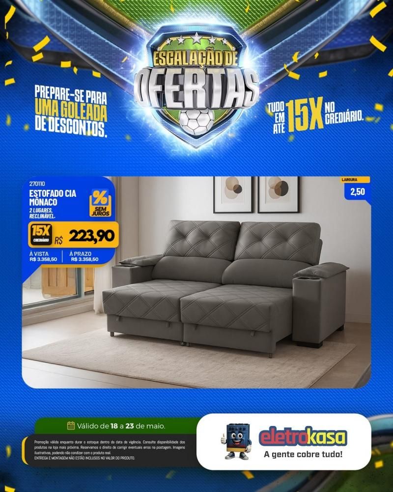 Prepare-se para uma verdadeira goleada de descontos nas lojas eletroKasa, em Rolim de Moura Prepare-se para uma verdadeira goleada de descontos nas lojas eletroKasa, em Rolim de Moura