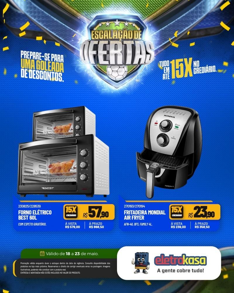 Prepare-se para uma verdadeira goleada de descontos nas lojas eletroKasa, em Rolim de Moura Prepare-se para uma verdadeira goleada de descontos nas lojas eletroKasa, em Rolim de Moura