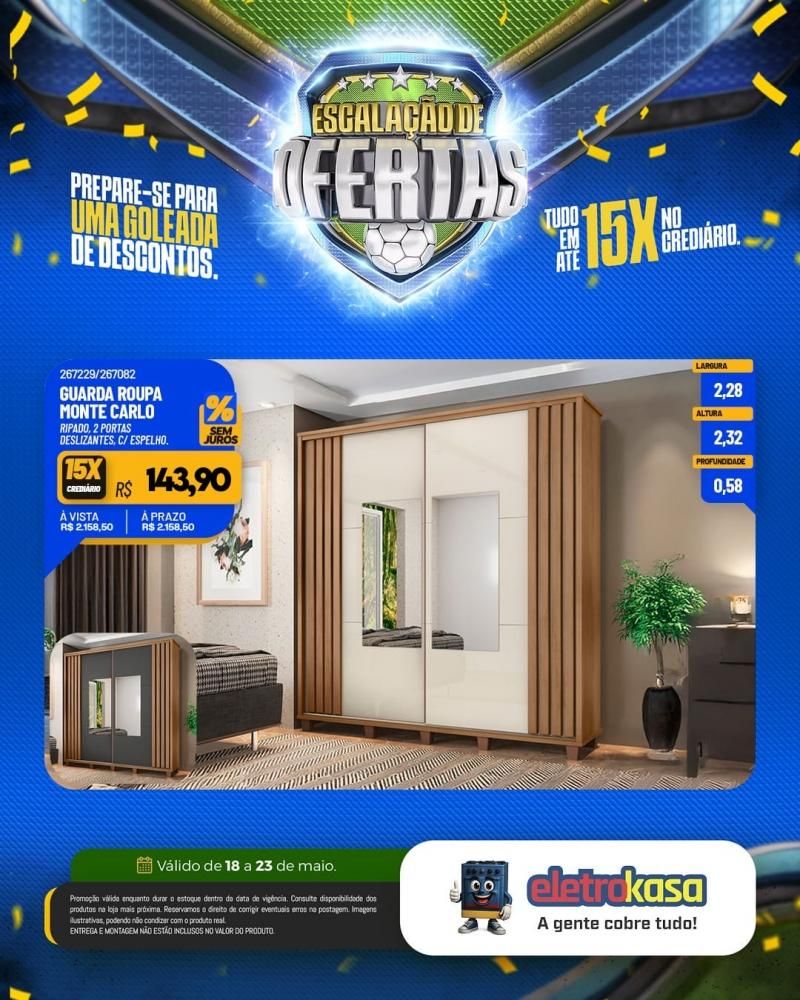 Prepare-se para uma verdadeira goleada de descontos nas lojas eletroKasa, em Rolim de Moura Prepare-se para uma verdadeira goleada de descontos nas lojas eletroKasa, em Rolim de Moura