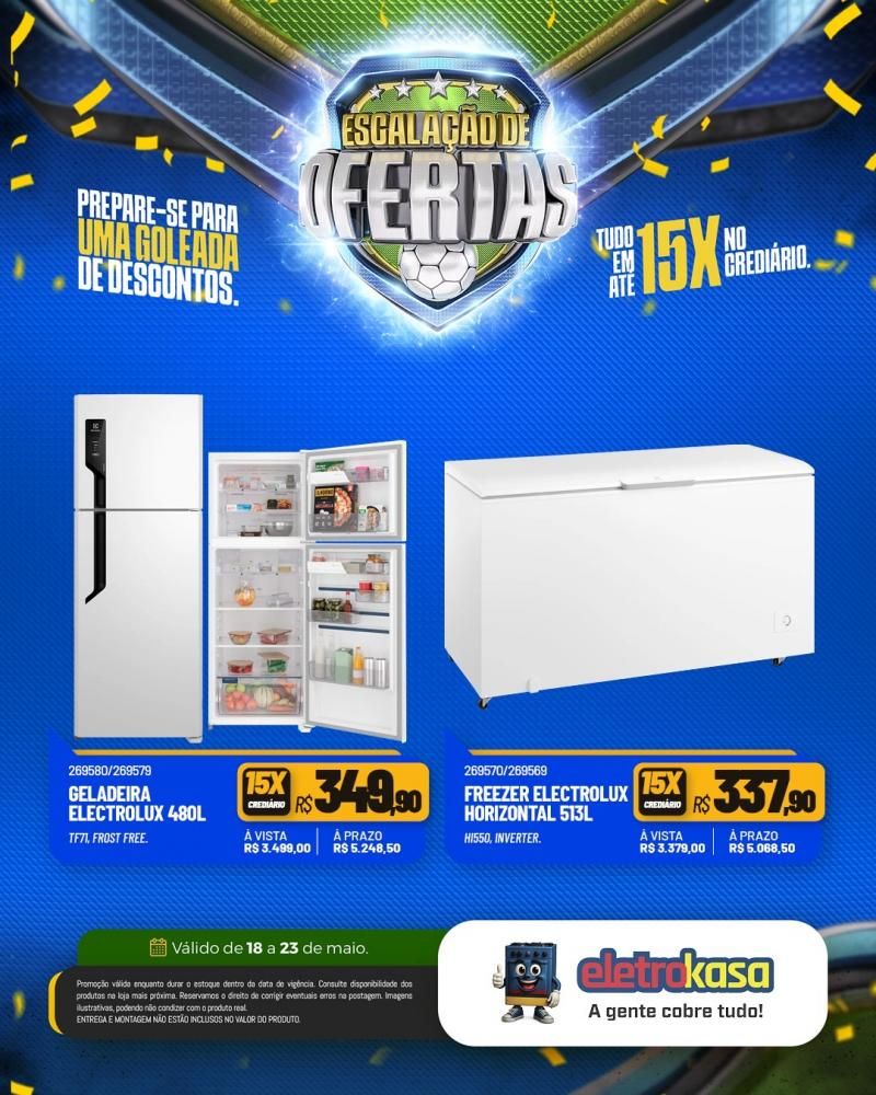 Prepare-se para uma verdadeira goleada de descontos nas lojas eletroKasa, em Rolim de Moura Prepare-se para uma verdadeira goleada de descontos nas lojas eletroKasa, em Rolim de Moura