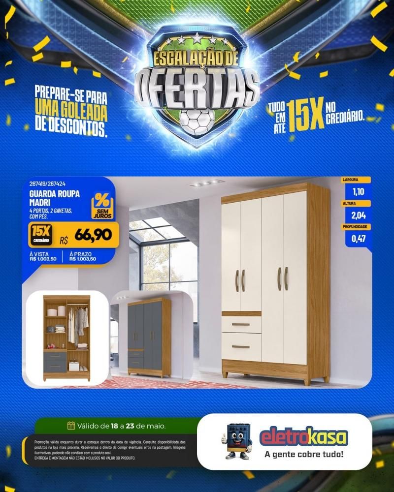 Prepare-se para uma verdadeira goleada de descontos nas lojas eletroKasa, em Rolim de Moura Prepare-se para uma verdadeira goleada de descontos nas lojas eletroKasa, em Rolim de Moura