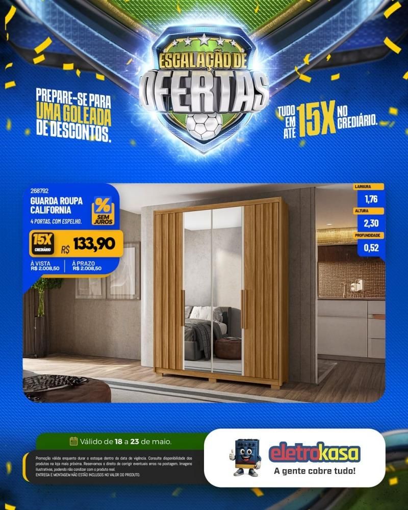 Prepare-se para uma verdadeira goleada de descontos nas lojas eletroKasa, em Rolim de Moura Prepare-se para uma verdadeira goleada de descontos nas lojas eletroKasa, em Rolim de Moura
