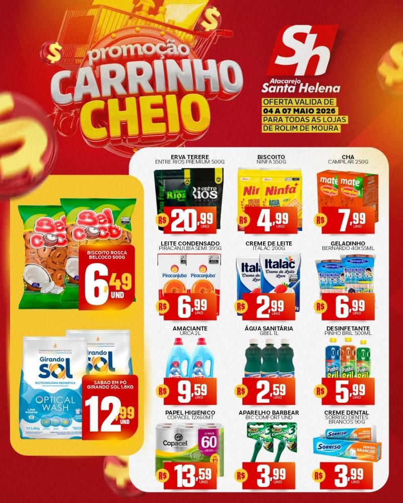 Promoção carrinho cheio do Atacarejo Santa Helena de Rolim de Moura Promoção carrinho cheio do Atacarejo Santa Helena de Rolim de Moura