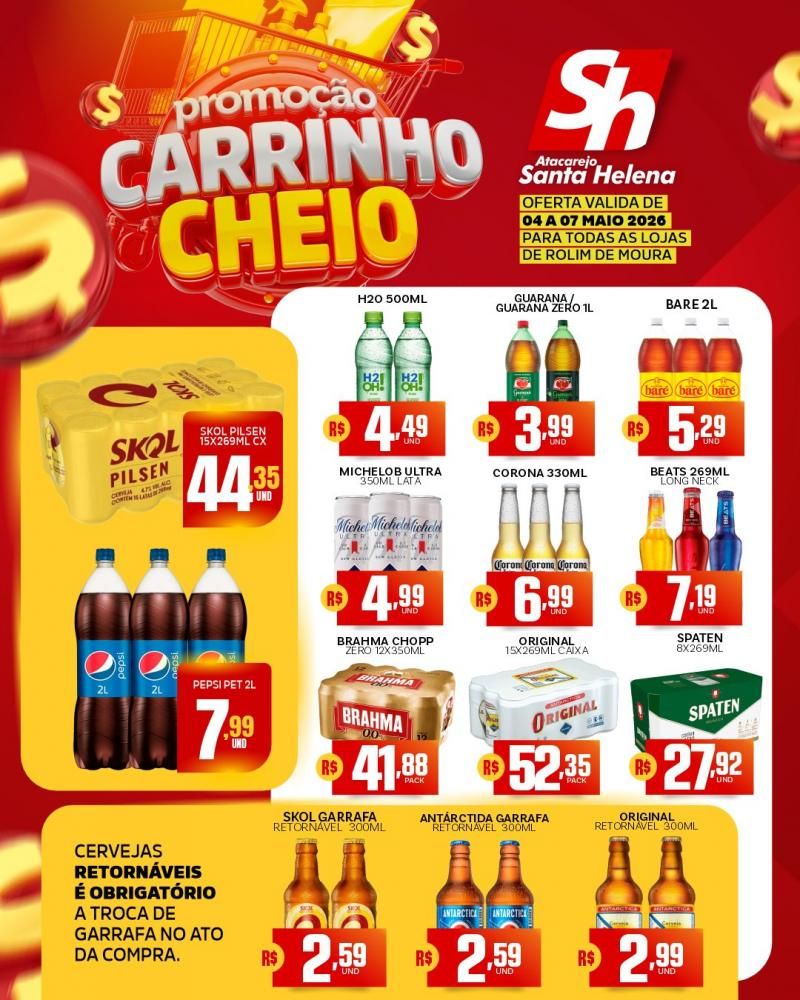 Promoção carrinho cheio do Atacarejo Santa Helena de Rolim de Moura Promoção carrinho cheio do Atacarejo Santa Helena de Rolim de Moura