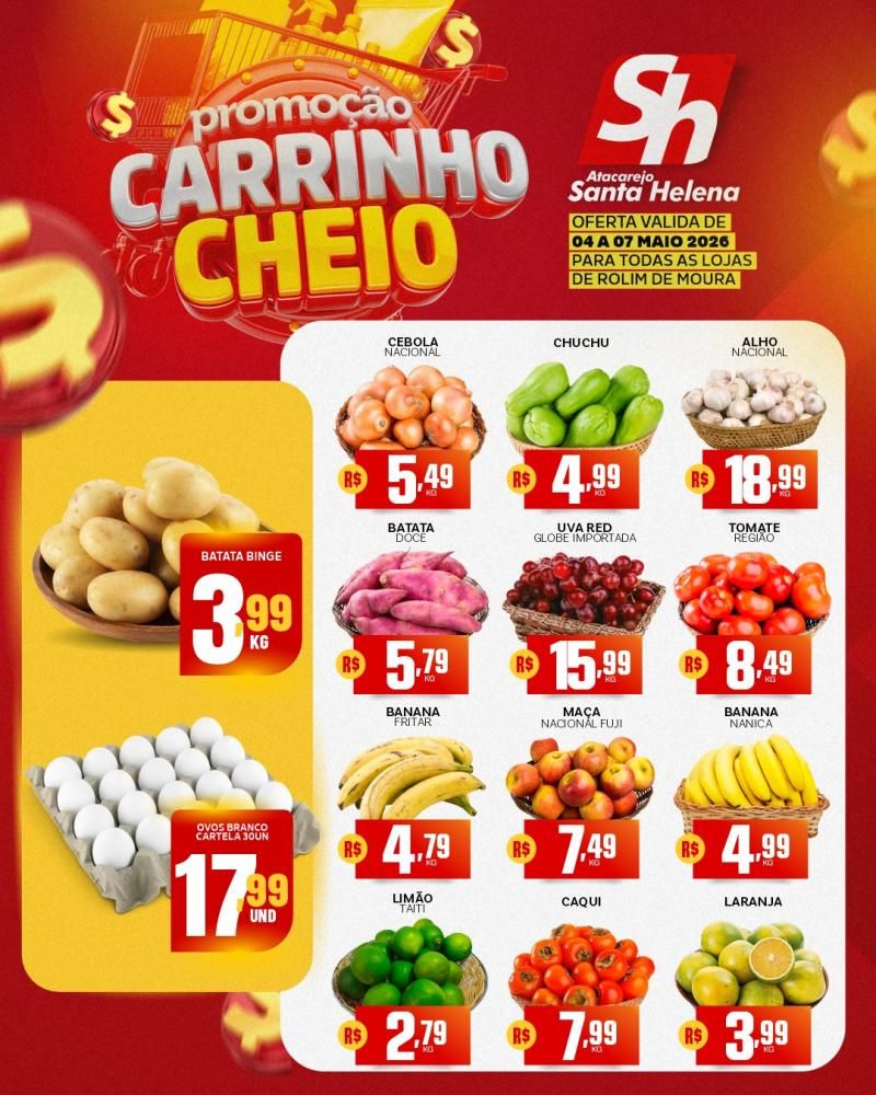 Promoção carrinho cheio do Atacarejo Santa Helena de Rolim de Moura Promoção carrinho cheio do Atacarejo Santa Helena de Rolim de Moura