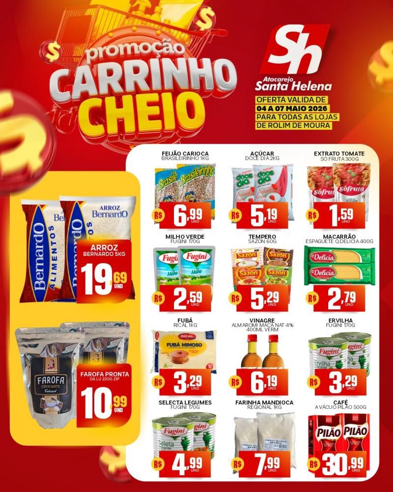 Promoção carrinho cheio do Atacarejo Santa Helena de Rolim de Moura Promoção carrinho cheio do Atacarejo Santa Helena de Rolim de Moura