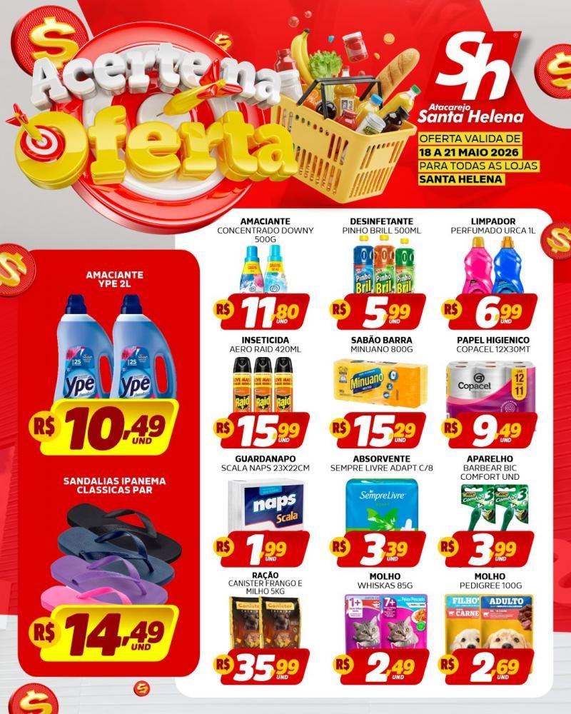 Tem preço baixo, variedade e economia esperando por você em todas as lojas do Atacarejo Santa Helena! 🛒🔥 Tem preço baixo, variedade e economia esperando por você em todas as lojas do Atacarejo Santa Helena! 🛒🔥