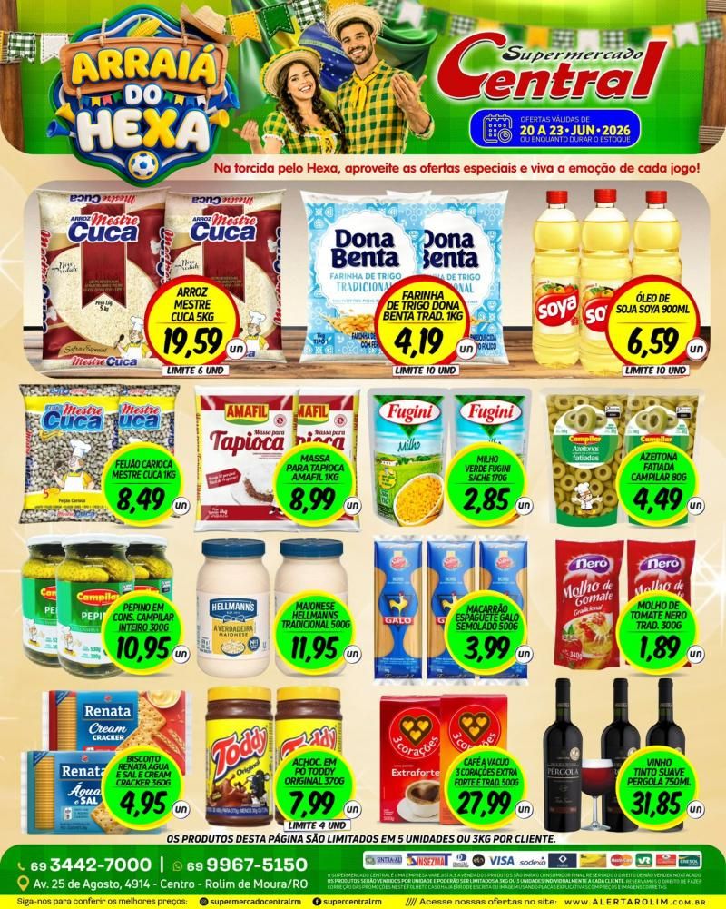 Arraiá do Hexa do Supermercado Central de Rolim de Moura Arraiá do Hexa do Supermercado Central de Rolim de Moura