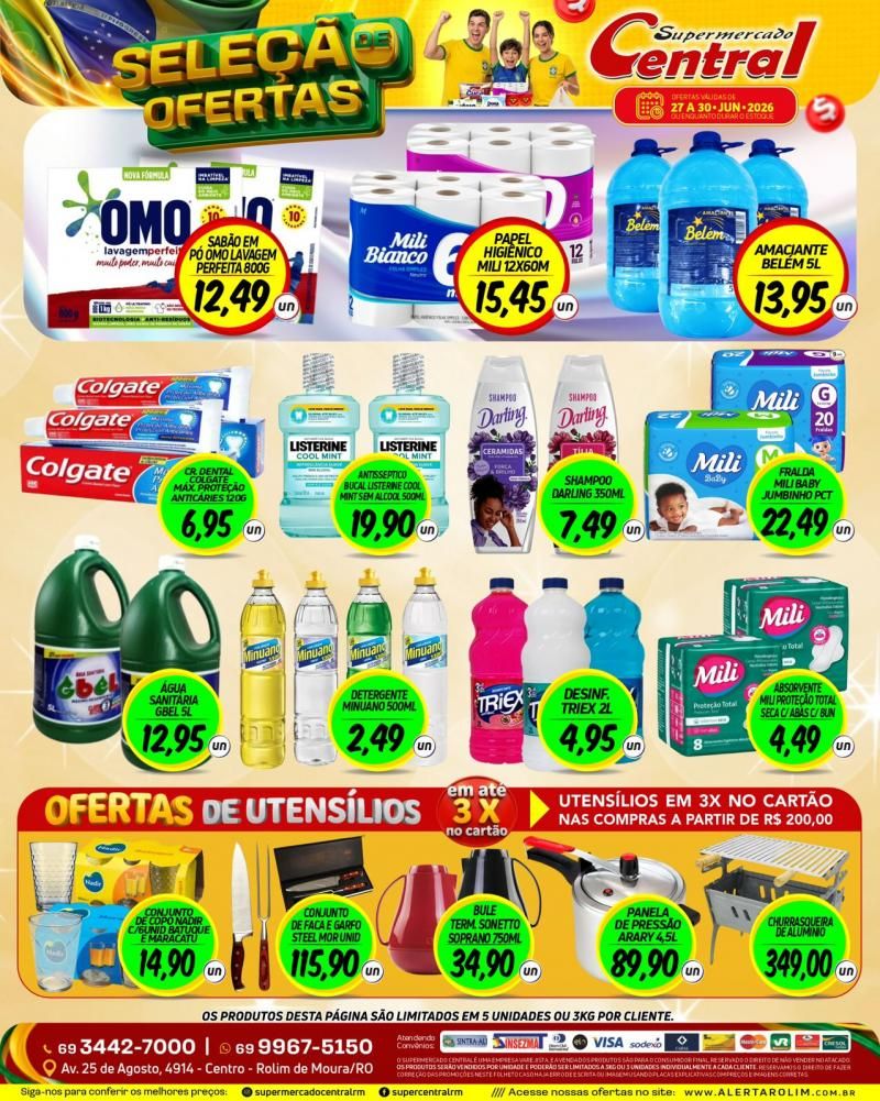 Chegou a nova Seleção de Ofertas do Supermercado Central de Rolim de Moura Chegou a nova Seleção de Ofertas do Supermercado Central de Rolim de Moura