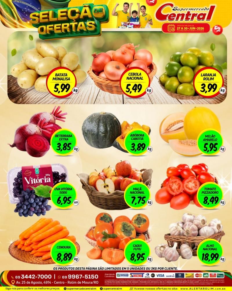 Chegou a nova Seleção de Ofertas do Supermercado Central de Rolim de Moura Chegou a nova Seleção de Ofertas do Supermercado Central de Rolim de Moura