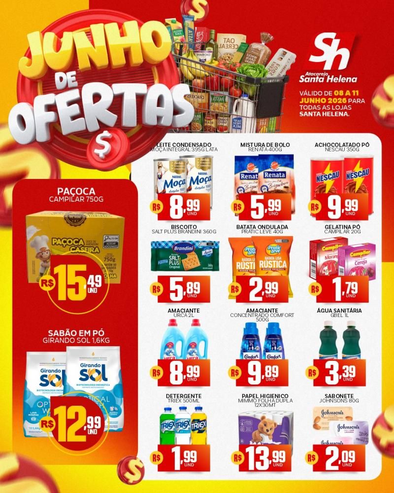CHEGOU O JUNHO DE OFERTAS NO ATACAREJO SANTA HELENA! CHEGOU O JUNHO DE OFERTAS NO ATACAREJO SANTA HELENA!