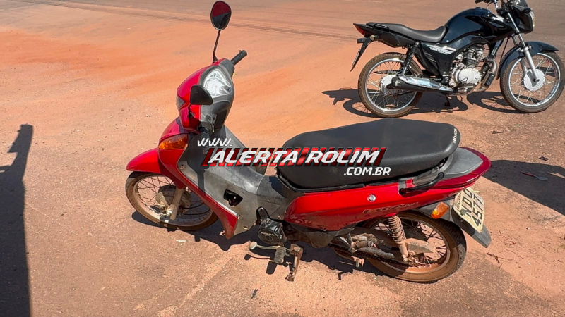 Colisão entre duas motos deixa motociclista com fratura em Rolim de Moura Colisão entre duas motos deixa motociclista com fratura em Rolim de Moura