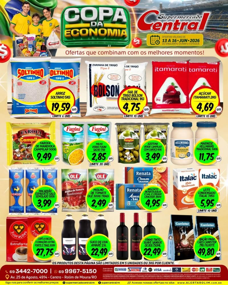Copa da economia do Supermercado Central de Rolim de Moura Copa da economia do Supermercado Central de Rolim de Moura