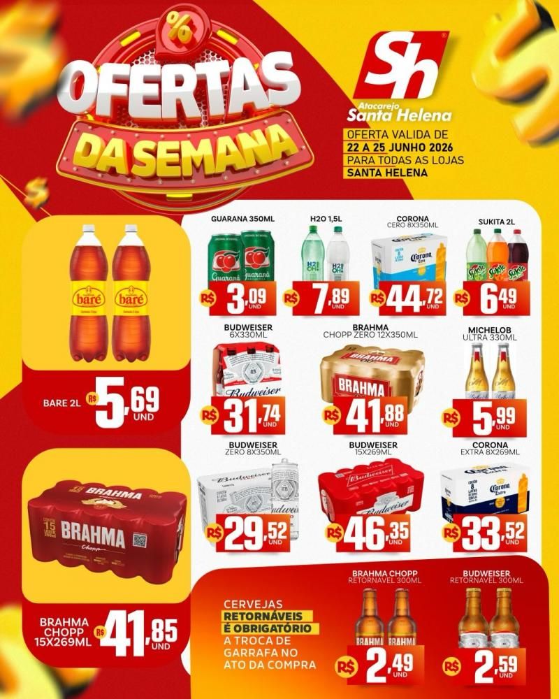 É hora de encher o carrinho, economizar de verdade e aproveitar preços especiais no Atacarejo Santa Helena É hora de encher o carrinho, economizar de verdade e aproveitar preços especiais no Atacarejo Santa Helena