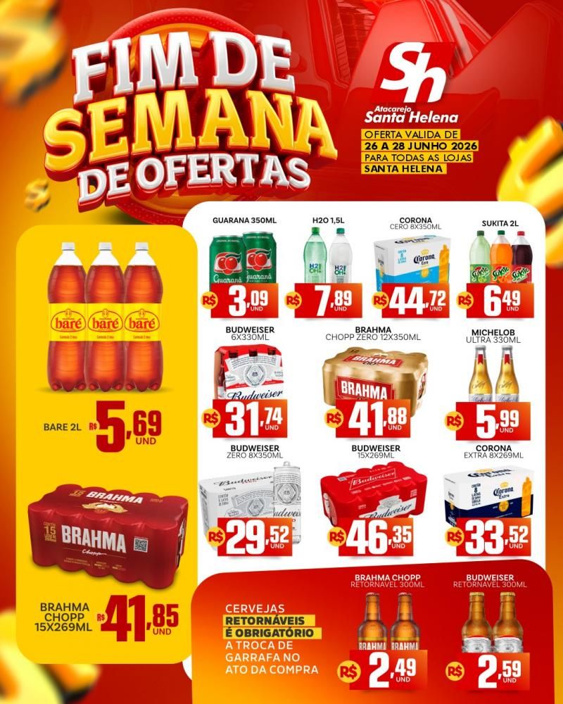 🚨 Fim de Semana de Ofertas no Atacarejo Santa Helena! 🛒🔥 🚨 Fim de Semana de Ofertas no Atacarejo Santa Helena! 🛒🔥