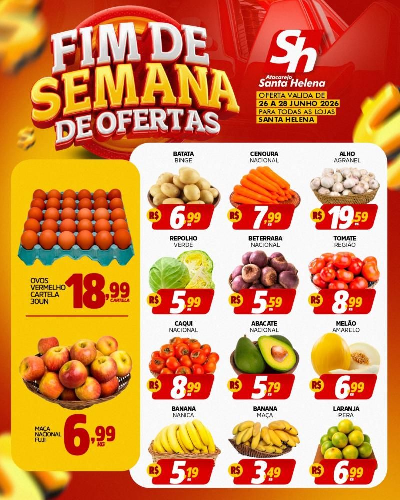 🚨 Fim de Semana de Ofertas no Atacarejo Santa Helena! 🛒🔥 🚨 Fim de Semana de Ofertas no Atacarejo Santa Helena! 🛒🔥