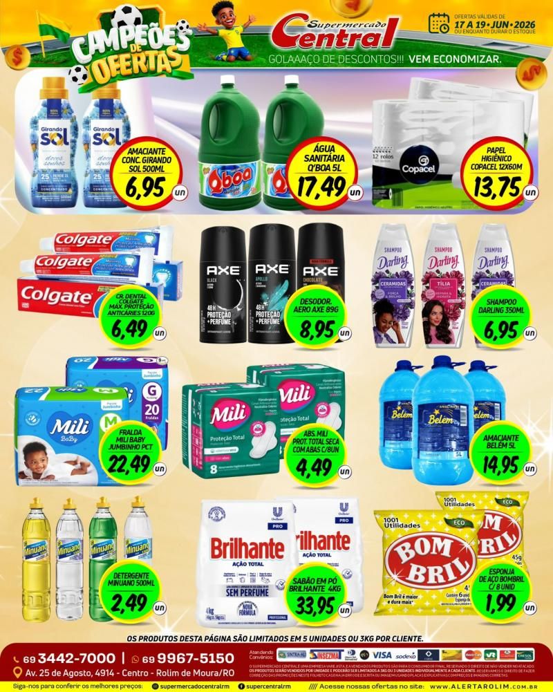 Ofertas de campeões do Supermercado Central de Rolim de Moura Ofertas de campeões do Supermercado Central de Rolim de Moura