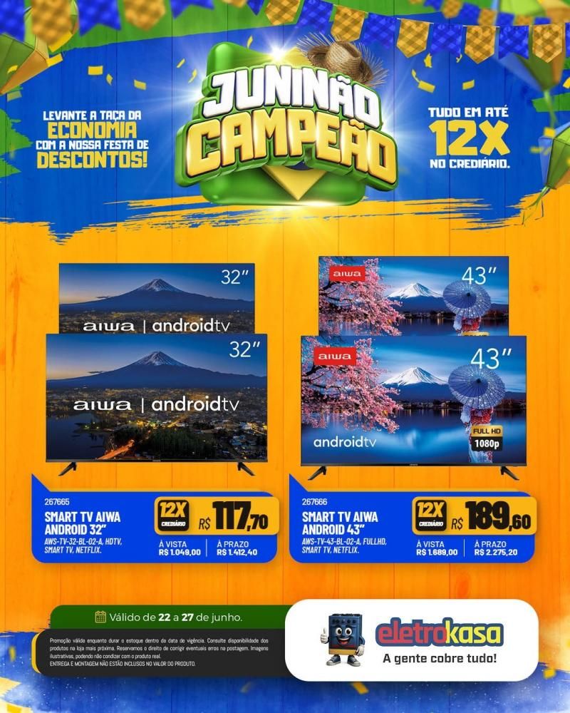 Oportunidade de comprar ou renovar com tudo em até 12x na eletroKasa, em Rolim de Moura Oportunidade de comprar ou renovar com tudo em até 12x na eletroKasa, em Rolim de Moura