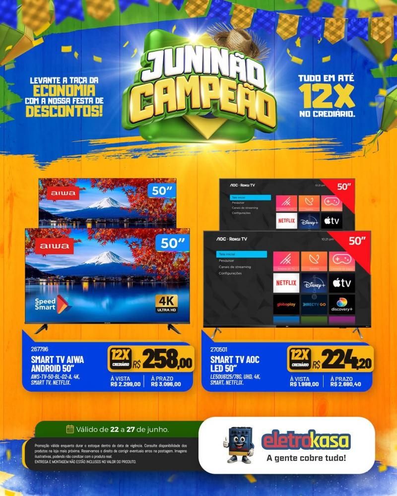 Oportunidade de comprar ou renovar com tudo em até 12x na eletroKasa, em Rolim de Moura Oportunidade de comprar ou renovar com tudo em até 12x na eletroKasa, em Rolim de Moura