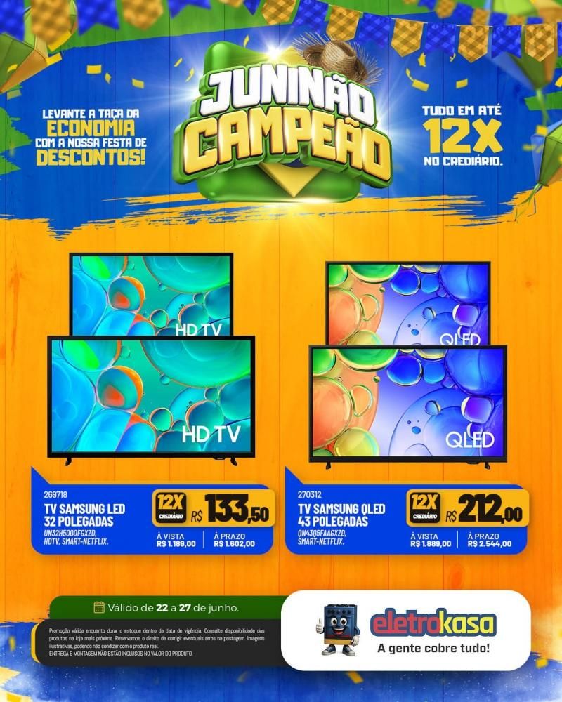 Oportunidade de comprar ou renovar com tudo em até 12x na eletroKasa, em Rolim de Moura Oportunidade de comprar ou renovar com tudo em até 12x na eletroKasa, em Rolim de Moura