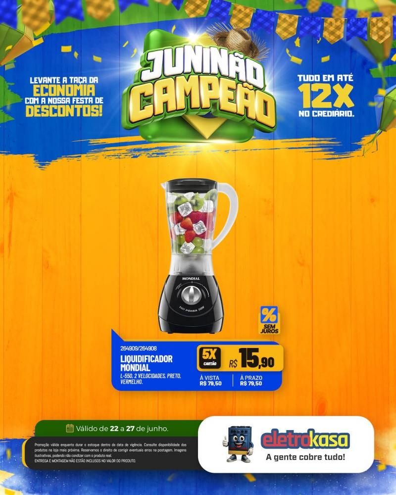 Oportunidade de comprar ou renovar com tudo em até 12x na eletroKasa, em Rolim de Moura Oportunidade de comprar ou renovar com tudo em até 12x na eletroKasa, em Rolim de Moura