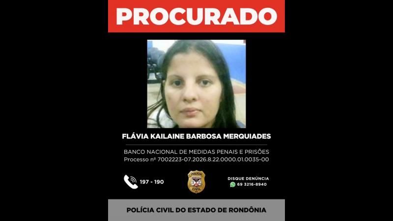 Ptran prende foragida que estava na lista de procurados da Operação Descarrilho IV, em Rolim de Moura Ptran prende foragida que estava na lista de procurados da Operação Descarrilho IV, em Rolim de Moura