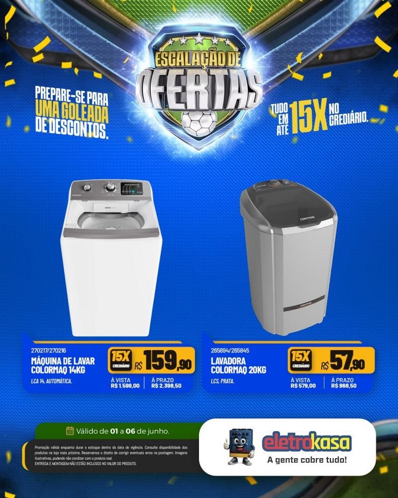 Prepara-se para uma goleada de ofertas nas lojas eletroKasa, em Rolim de Moura Prepara-se para uma goleada de ofertas nas lojas eletroKasa, em Rolim de Moura
