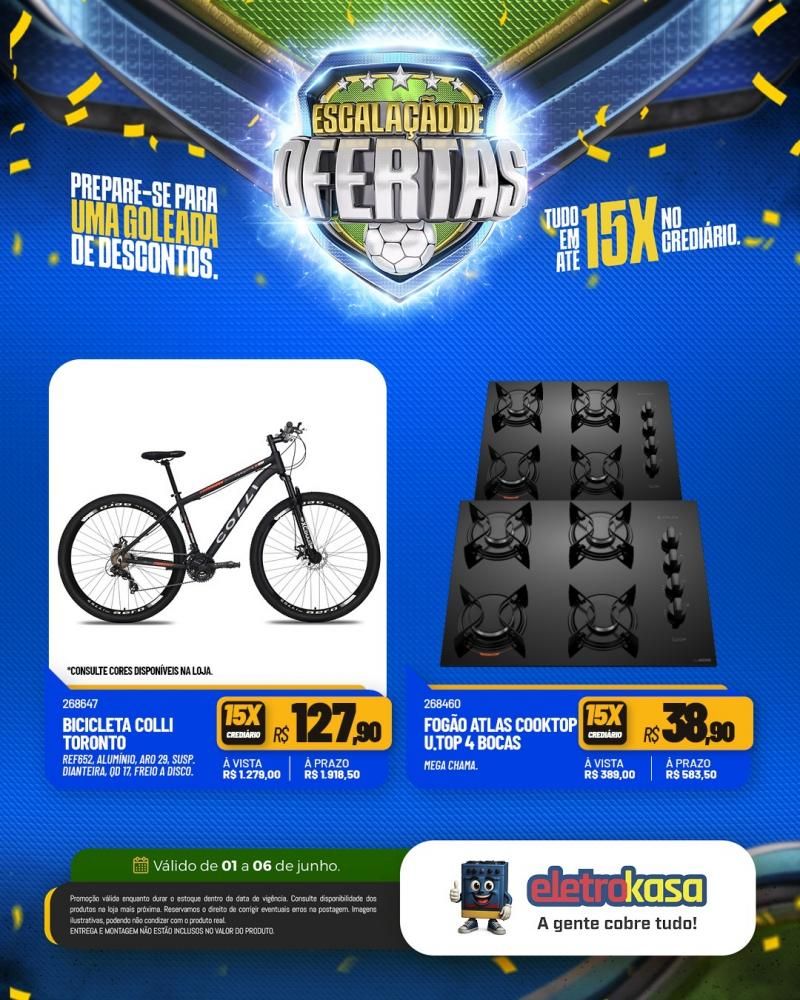 Prepara-se para uma goleada de ofertas nas lojas eletroKasa, em Rolim de Moura Prepara-se para uma goleada de ofertas nas lojas eletroKasa, em Rolim de Moura