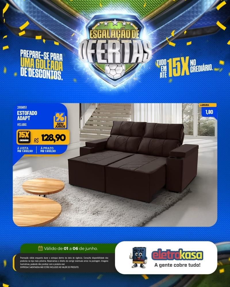 Prepara-se para uma goleada de ofertas nas lojas eletroKasa, em Rolim de Moura Prepara-se para uma goleada de ofertas nas lojas eletroKasa, em Rolim de Moura