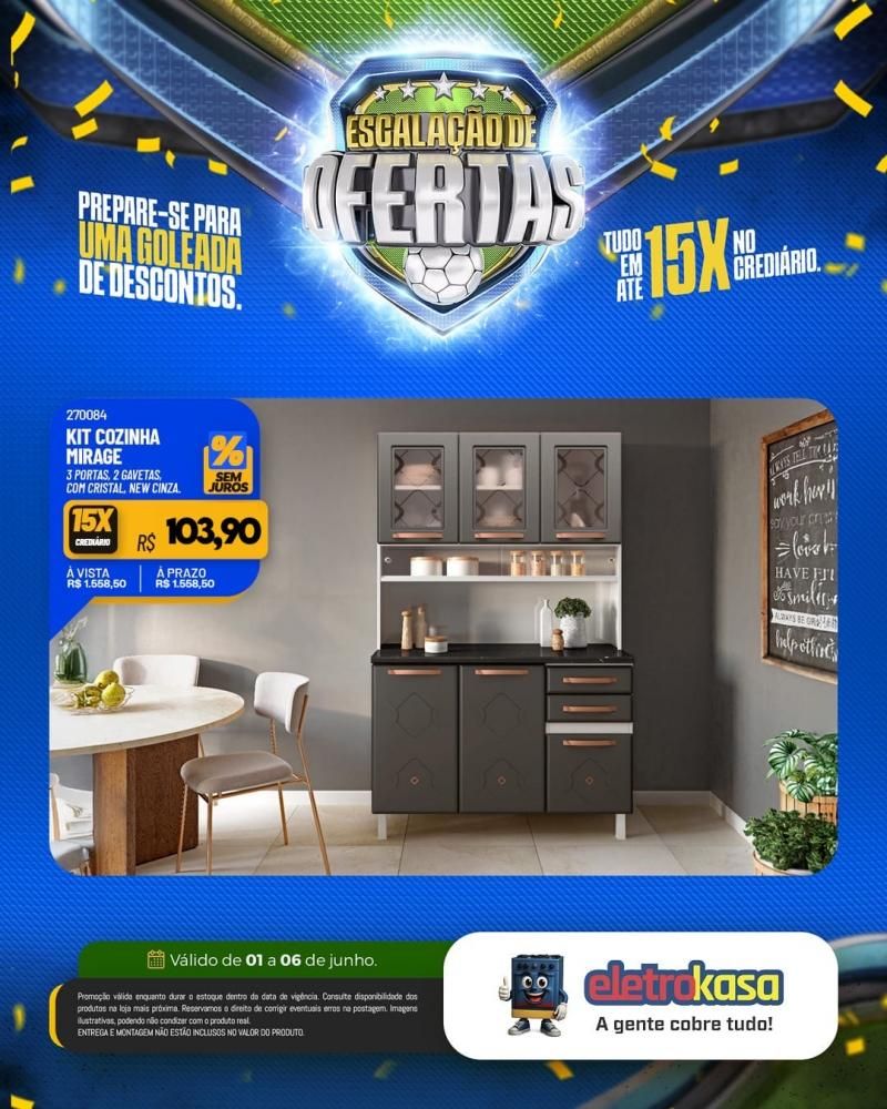 Prepara-se para uma goleada de ofertas nas lojas eletroKasa, em Rolim de Moura Prepara-se para uma goleada de ofertas nas lojas eletroKasa, em Rolim de Moura