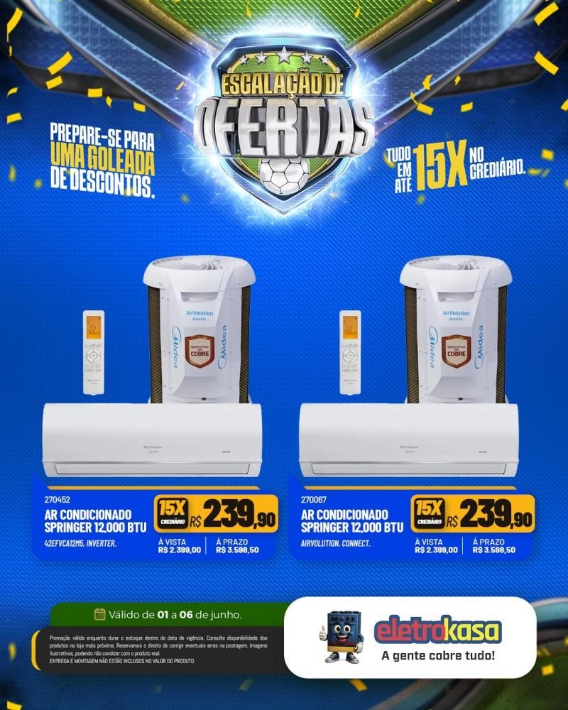 Prepara-se para uma goleada de ofertas nas lojas eletroKasa, em Rolim de Moura Prepara-se para uma goleada de ofertas nas lojas eletroKasa, em Rolim de Moura