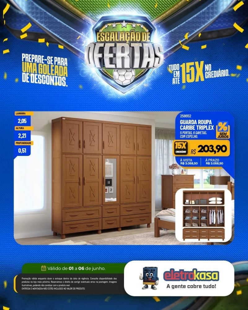 Prepara-se para uma goleada de ofertas nas lojas eletroKasa, em Rolim de Moura Prepara-se para uma goleada de ofertas nas lojas eletroKasa, em Rolim de Moura