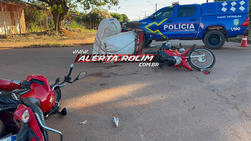 Primeiro acidente do dia: Colisão entre duas motocicletas deixa feridos no bairro Cidade Alta, em Rolim de Moura Primeiro acidente do dia: Colisão entre duas motocicletas deixa feridos no bairro Cidade Alta, em Rolim de Moura