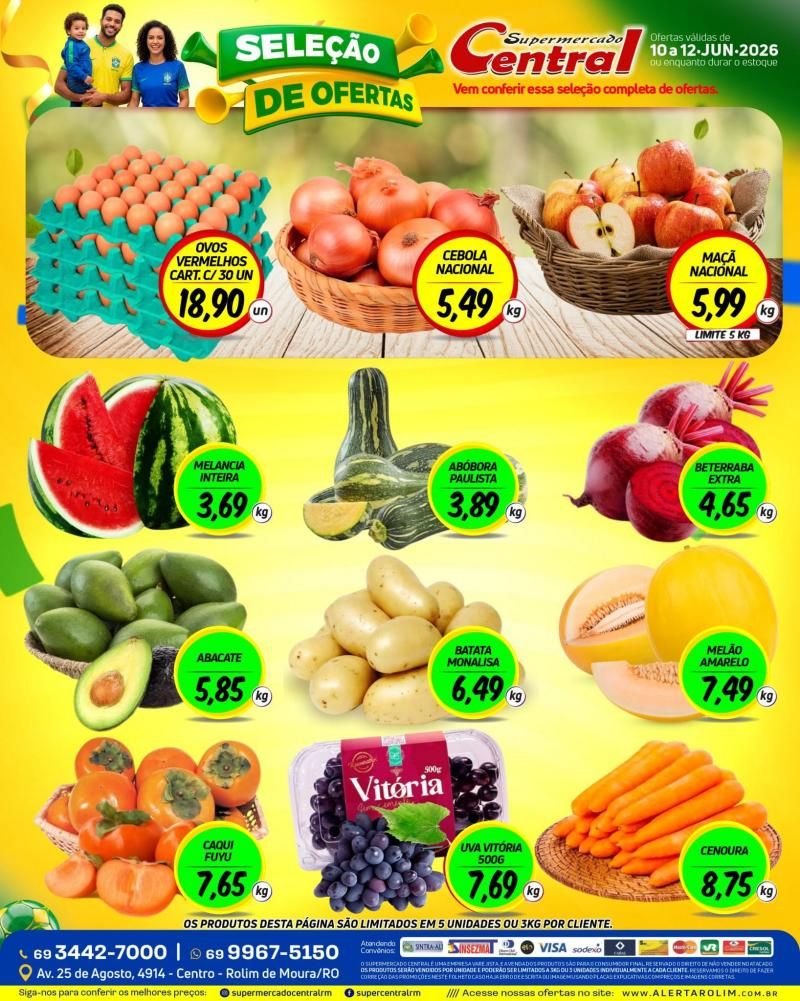 Seleção de ofertas do Supermercado Central de Rolim de Moura Seleção de ofertas do Supermercado Central de Rolim de Moura