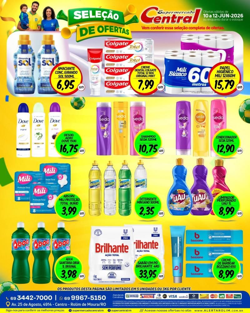 Seleção de ofertas do Supermercado Central de Rolim de Moura Seleção de ofertas do Supermercado Central de Rolim de Moura
