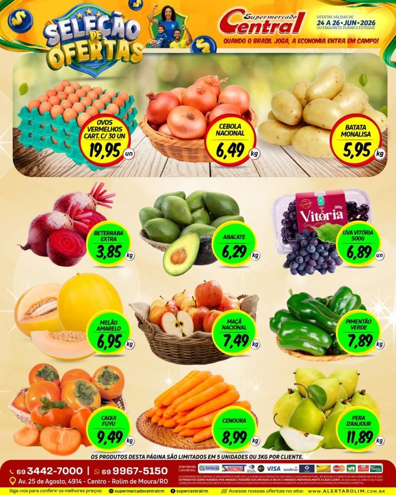 Seleção de ofertas do Supermercado Central de Rolim de Moura Seleção de ofertas do Supermercado Central de Rolim de Moura