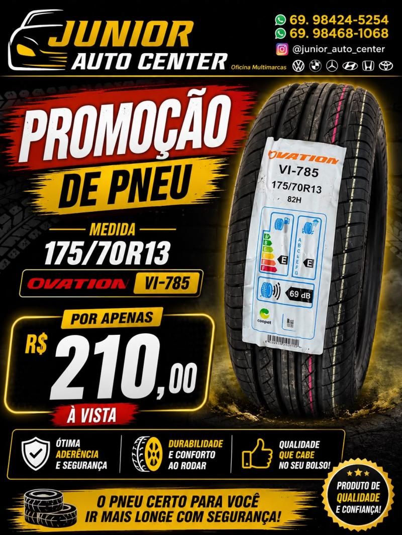 Super promoção em pneus na Júnior Auto Center de Rolim de Moura Super promoção em pneus na Júnior Auto Center de Rolim de Moura
