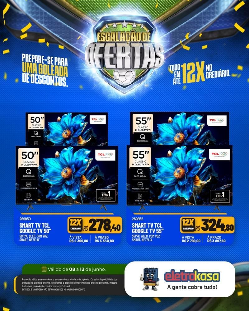 Vem aí a Escalação de Ofertas da eletroKasa, em Rolim de Moura Vem aí a Escalação de Ofertas da eletroKasa, em Rolim de Moura