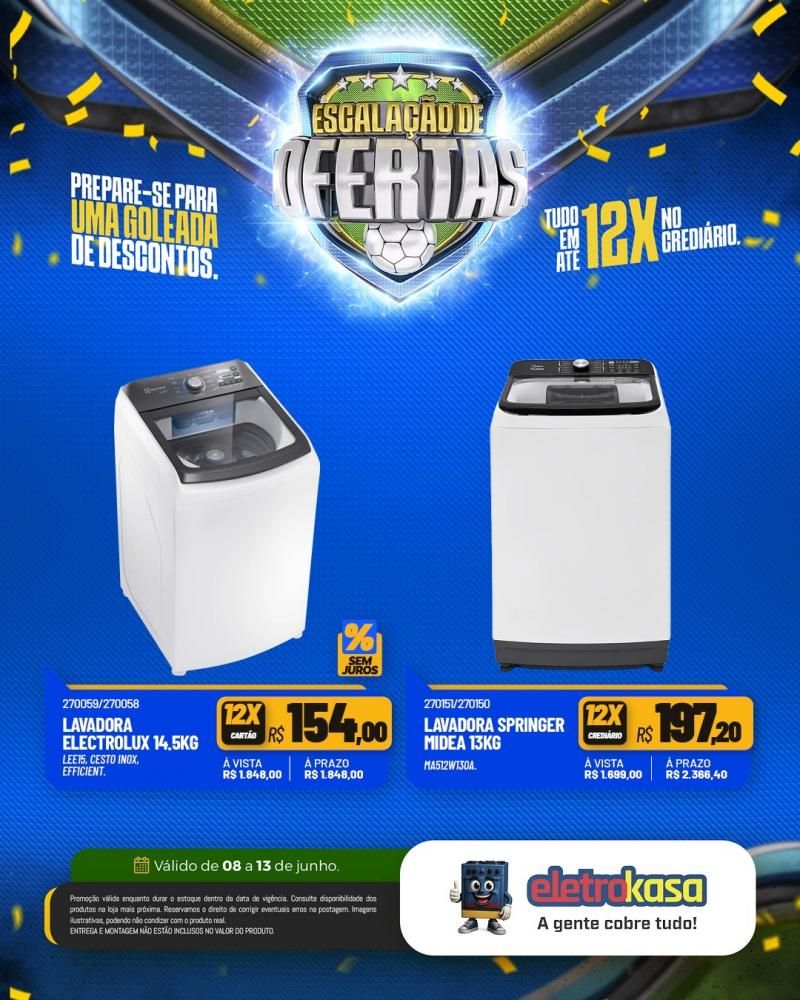 Vem aí a Escalação de Ofertas da eletroKasa, em Rolim de Moura Vem aí a Escalação de Ofertas da eletroKasa, em Rolim de Moura