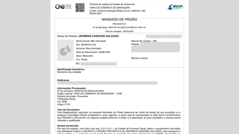 Acusado de estupro no Amazonas é preso pela Polícia Militar, em Rolim de Moura Acusado de estupro no Amazonas é preso pela Polícia Militar, em Rolim de Moura