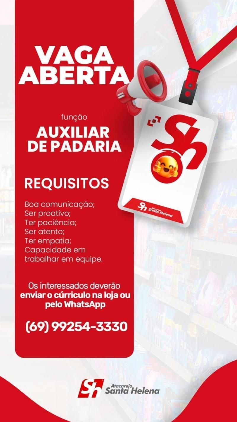Atacarejo Santa Helena de Rolim de Moura está com vagas de emprego, confira Atacarejo Santa Helena de Rolim de Moura está com vagas de emprego, confira