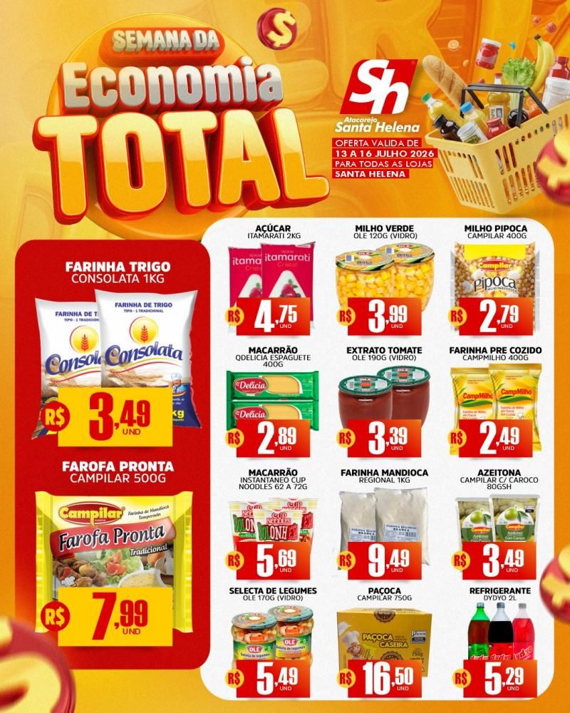Chegou a tão esperada Semana da Economia Tota do Atacarejo Santa Helena de Rolim de Moura Chegou a tão esperada Semana da Economia Tota do Atacarejo Santa Helena de Rolim de Moura