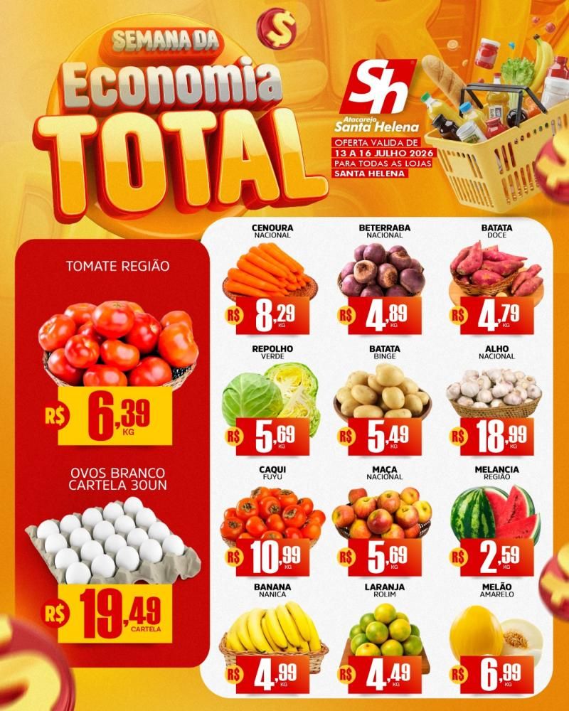 Chegou a tão esperada Semana da Economia Tota do Atacarejo Santa Helena de Rolim de Moura Chegou a tão esperada Semana da Economia Tota do Atacarejo Santa Helena de Rolim de Moura
