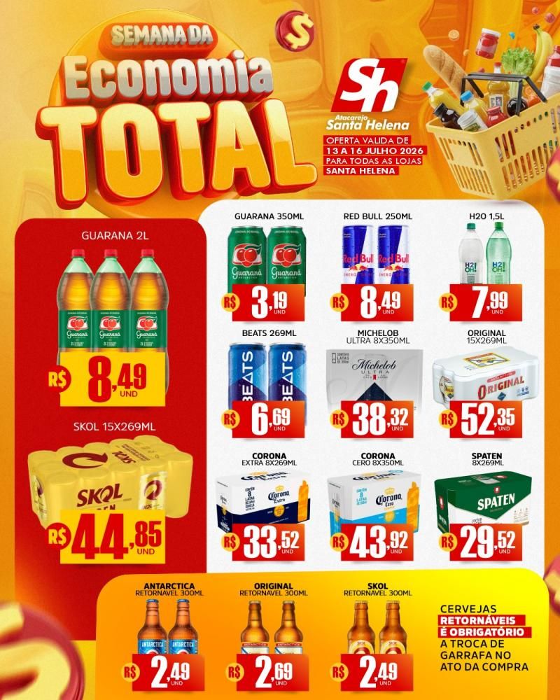 Chegou a tão esperada Semana da Economia Tota do Atacarejo Santa Helena de Rolim de Moura Chegou a tão esperada Semana da Economia Tota do Atacarejo Santa Helena de Rolim de Moura