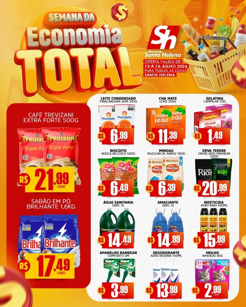 Chegou a tão esperada Semana da Economia Tota do Atacarejo Santa Helena de Rolim de Moura Chegou a tão esperada Semana da Economia Tota do Atacarejo Santa Helena de Rolim de Moura