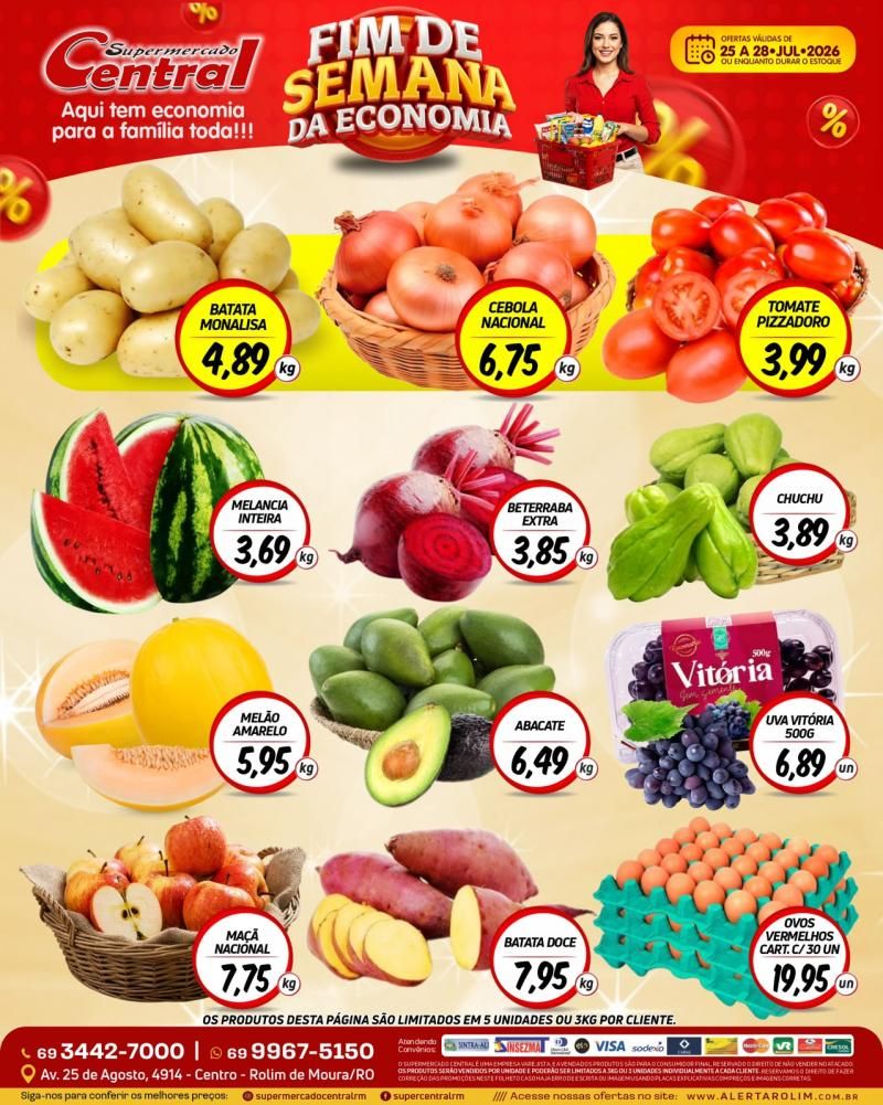 🛒 Fim de Semana da Economia é no Supermercado Central! 🛒 Fim de Semana da Economia é no Supermercado Central!