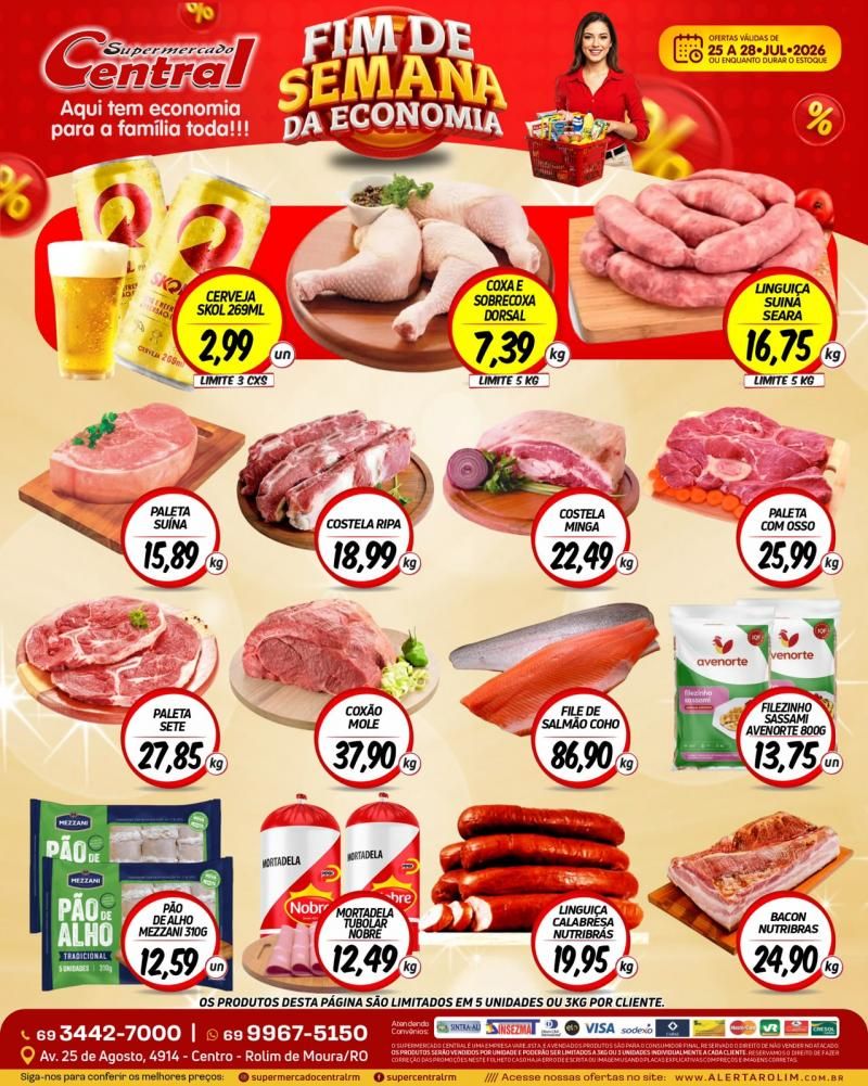 🛒 Fim de Semana da Economia é no Supermercado Central! 🛒 Fim de Semana da Economia é no Supermercado Central!